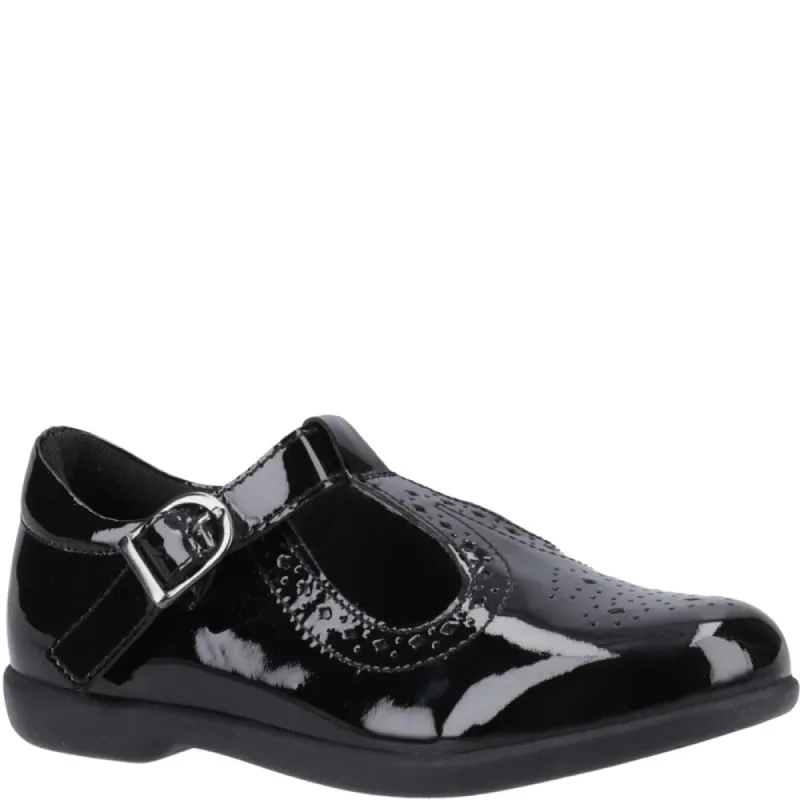 Hush Puppies BRITNEY Girls School Shoes Black Patent sold by Shuperb