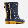 MOLLY WELLY Ladies Rubber Mid-Calf Wellies French Navy Spot sold by Shuperb