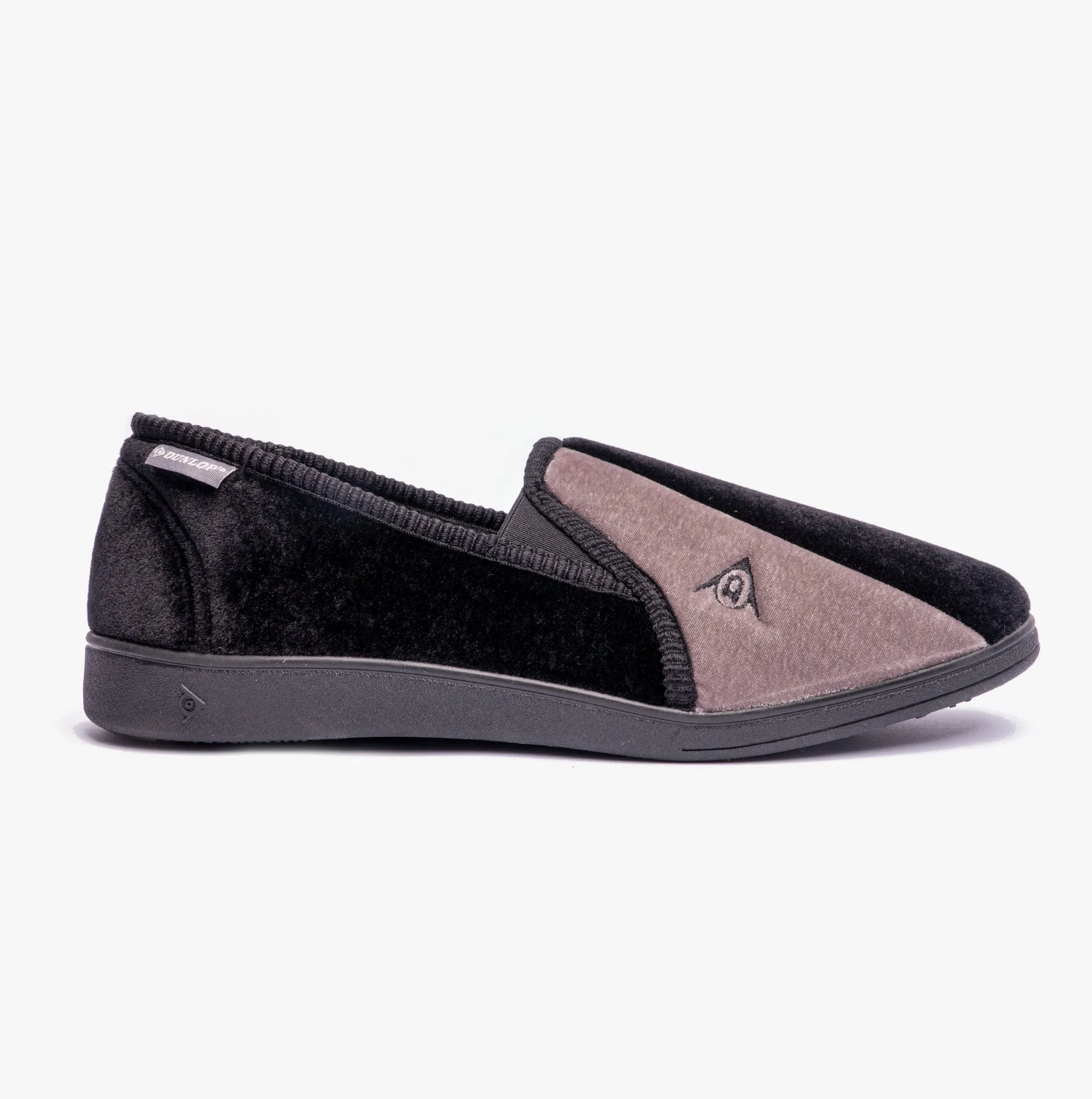 Dunlop WINSTON Mens Full Slippers Black/Grey sold by Shuperb