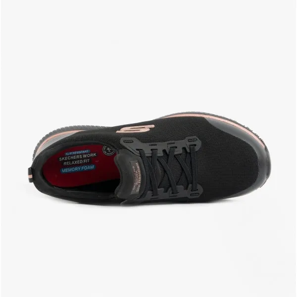 Skechers Work 77222EC SQUAD SR Womens Occupational Trainers Black/Rose Gold sold by Shuperb product image thumbnail 4
