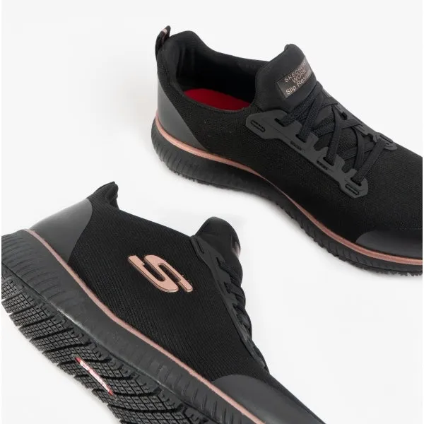 Skechers Work 77222EC SQUAD SR Womens Occupational Trainers Black/Rose Gold sold by Shuperb product image thumbnail 2