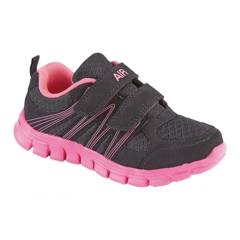 DEK AIR SPRINT Touch Fastening Lightweight Jogger Trainer Black/Pink sold by Shuperb