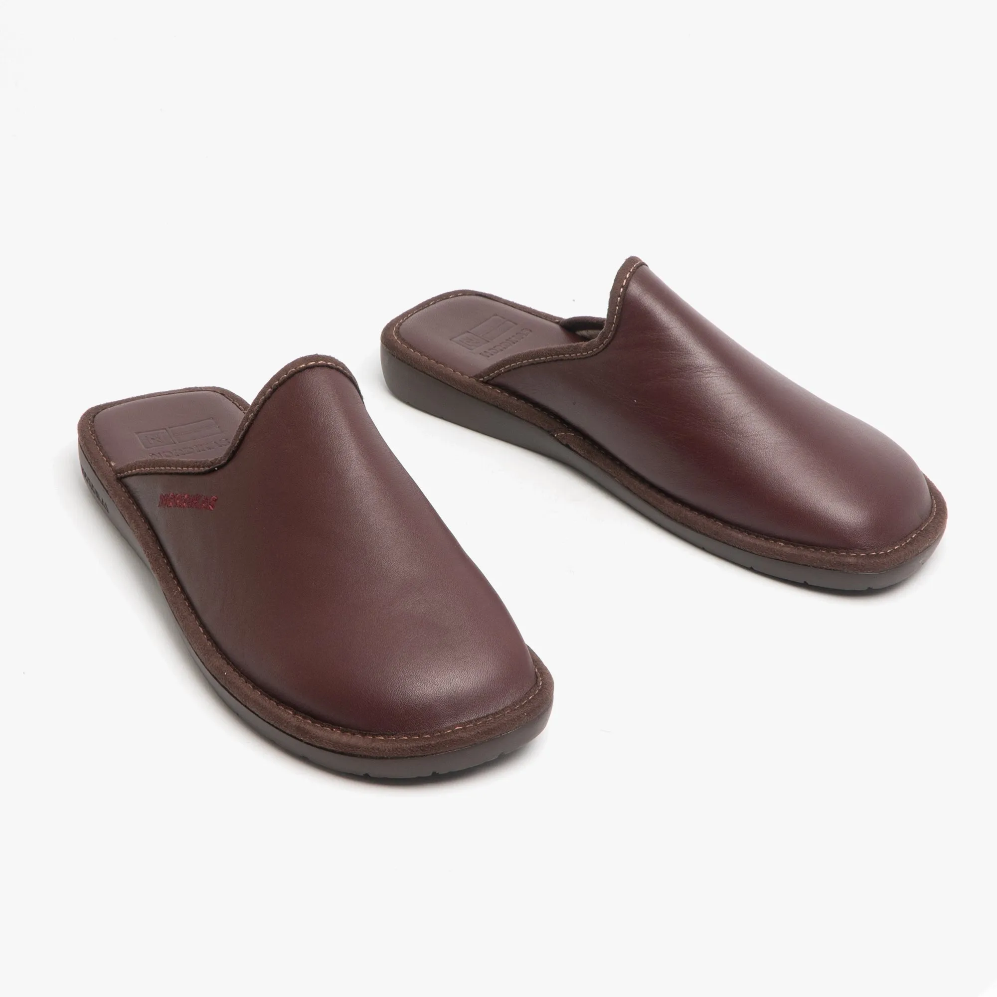 136 (DUBLIN) Mens Leather Mule Slippers Bordeaux sold by Shuperb product image thumbnail 2