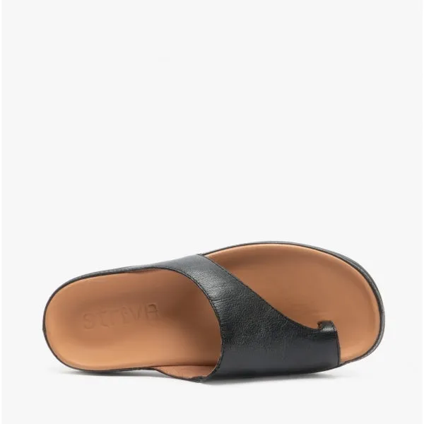 CAPRI Ladies Leather Toe Post Sandals Black sold by Shuperb product image thumbnail 4