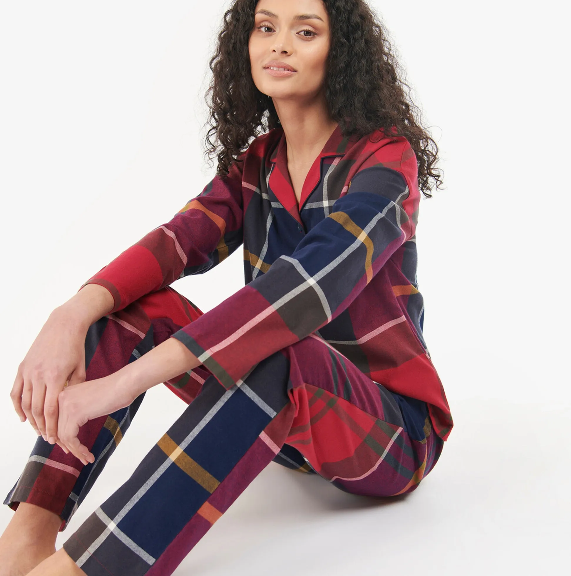 LARGE SCALE ELLERY Womens Pyjama Set Large Red Tartan sold by Shuperb product image thumbnail 4