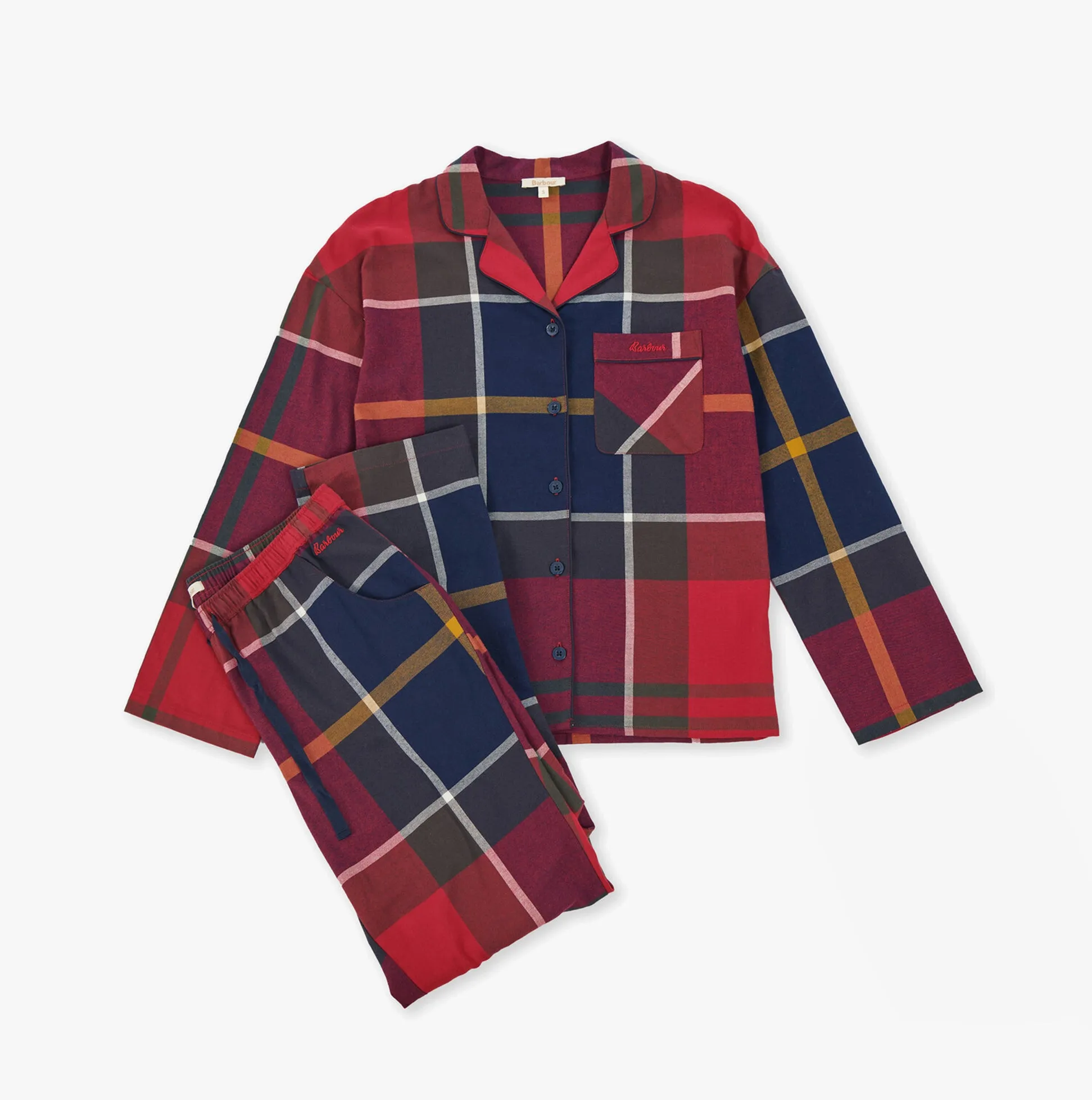 LARGE SCALE ELLERY Womens Pyjama Set Large Red Tartan sold by Shuperb
