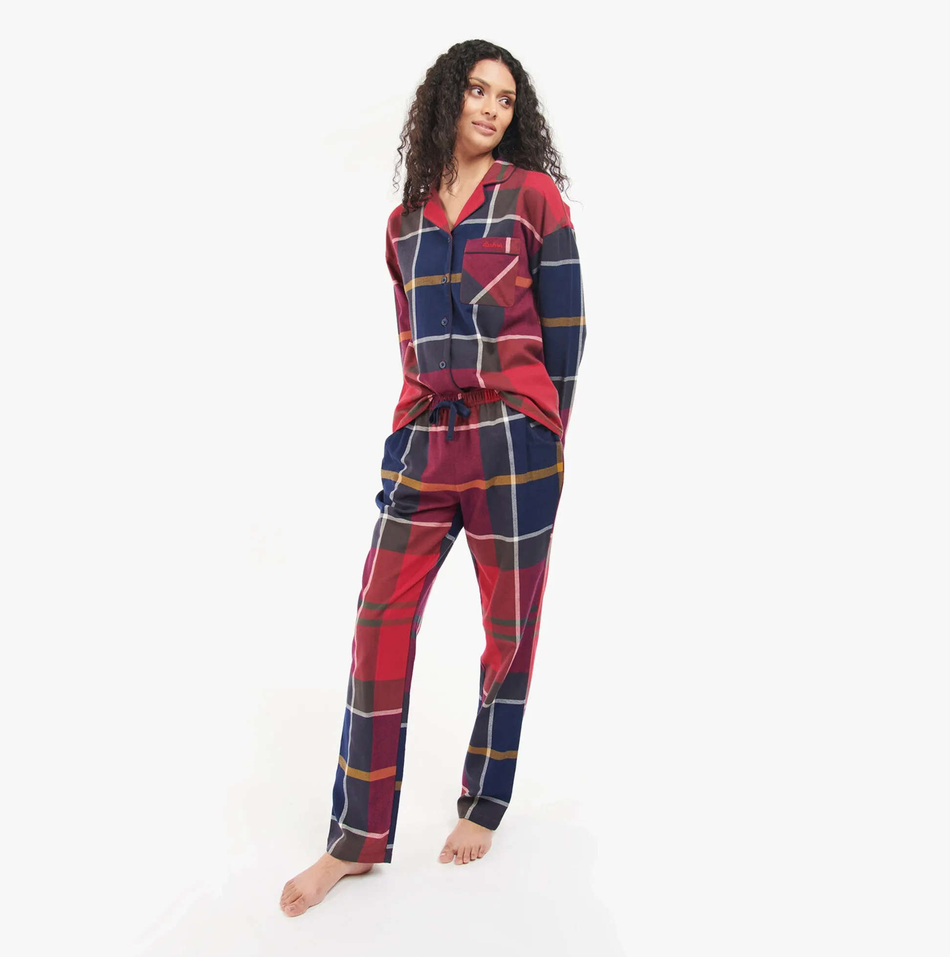 LARGE SCALE ELLERY Womens Pyjama Set Large Red Tartan sold by Shuperb product image thumbnail 3