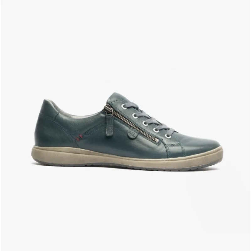 CAREN 12 Ladies Leather Trainers Ocean sold by Shuperb