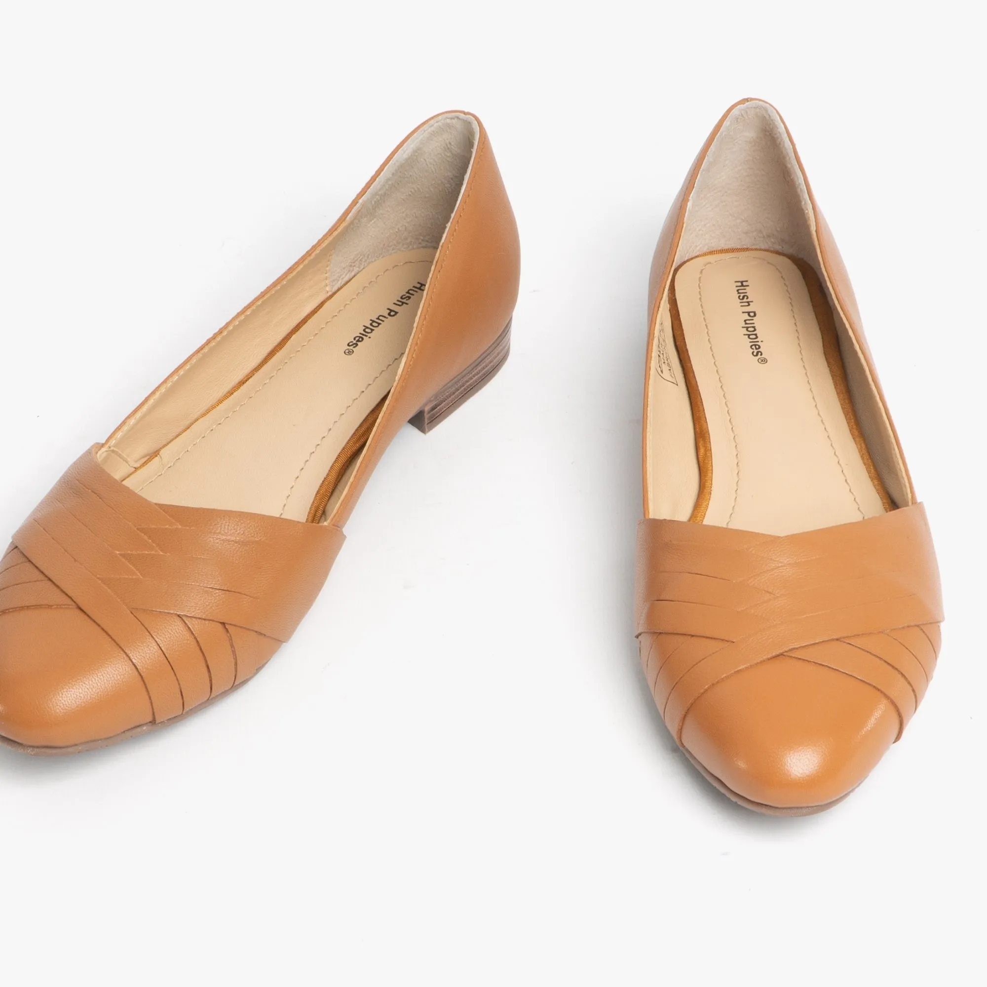 Hush Puppies MARLEY Womens Leather Ballerina Shoes Tan sold by Shuperb product image thumbnail 2