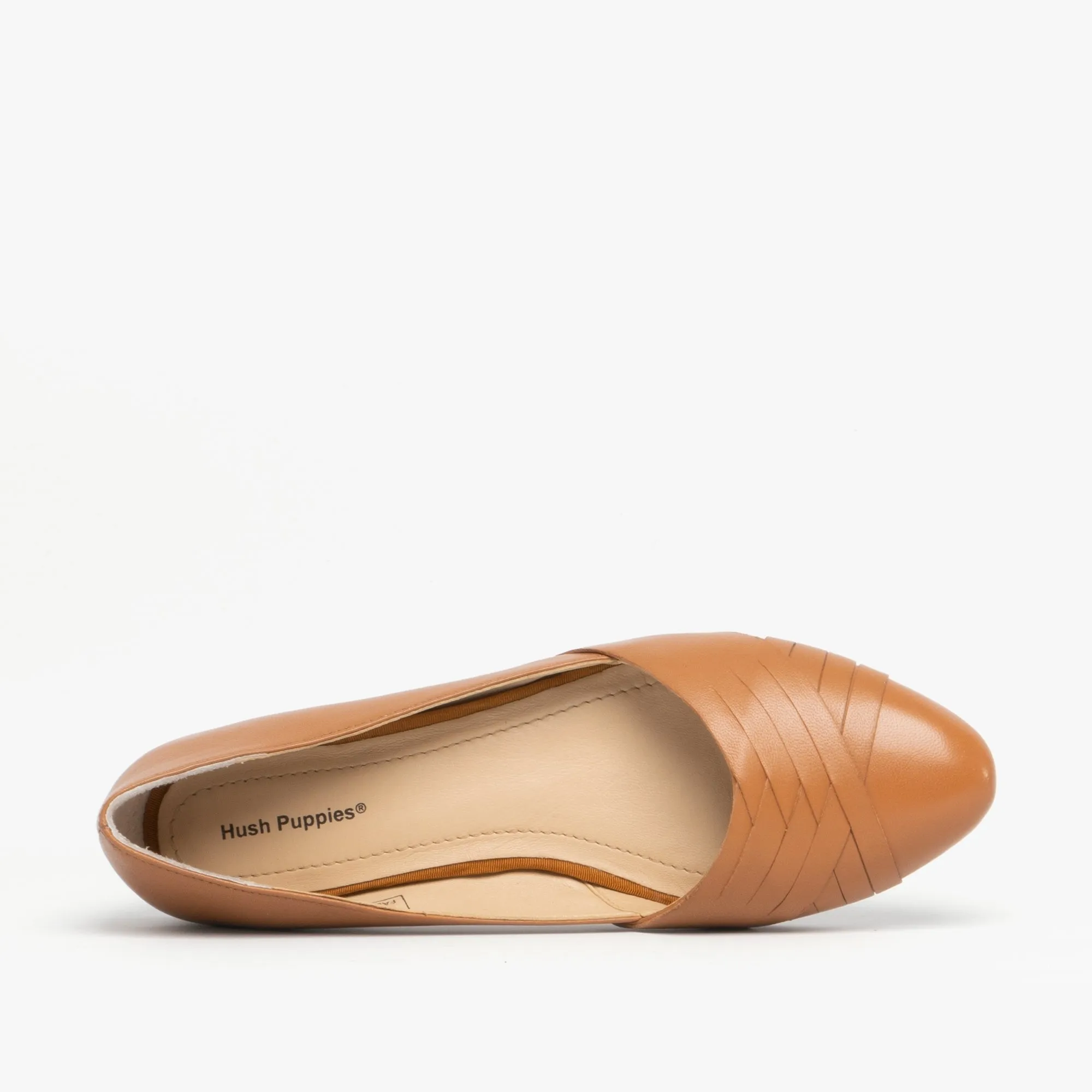 Hush Puppies MARLEY Womens Leather Ballerina Shoes Tan sold by Shuperb product image thumbnail 4