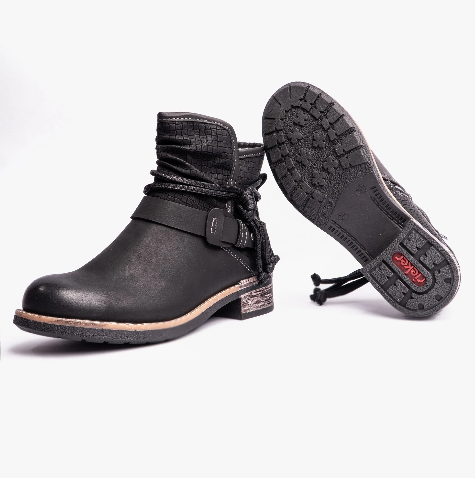 Rieker 94689-00 Womens Ankle Boots Black sold by Shuperb product image thumbnail 2