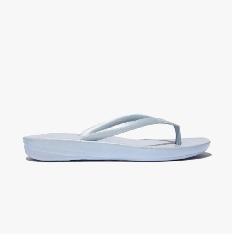 FitFlop iQUSHION PEARLIZED ERGONOMIC Womens Flip Flops Pearlized Skywash Blue sold by Shuperb