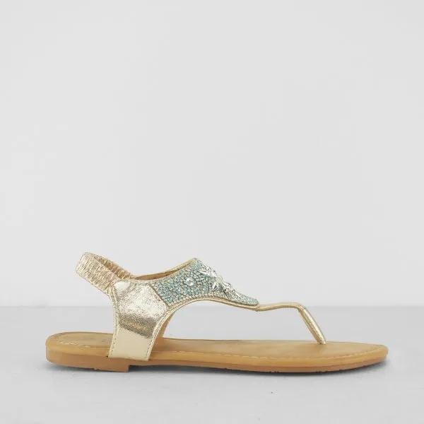 SHEA Womens Sandals Gold sold by Shuperb