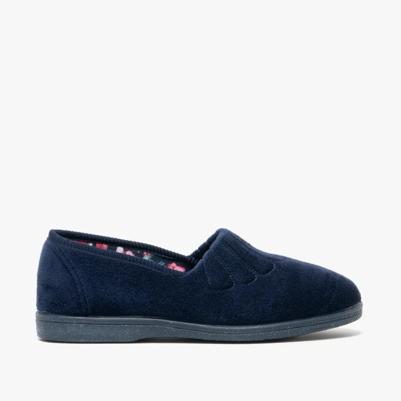 Sleepers ZARA Womens Full Slippers Navy Blue sold by Shuperb