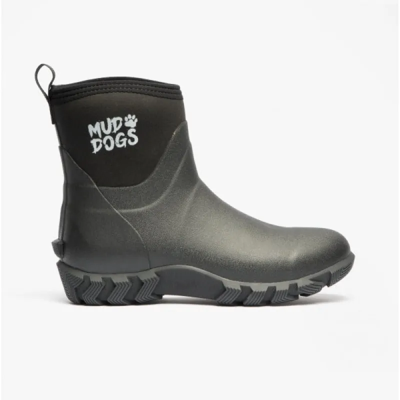 Mud Dogs RUTLAND SHORT Unisex Neoprene Wellington Boots Black sold by Shuperb