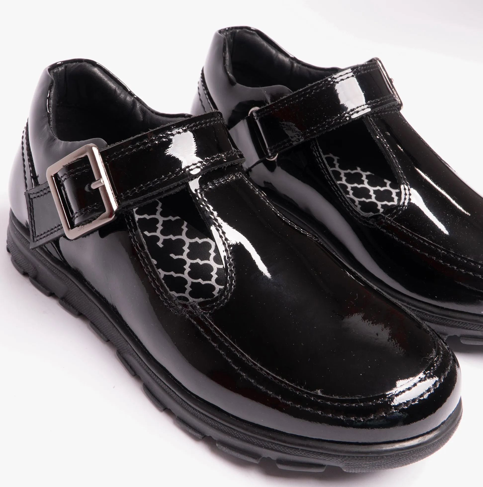 G716AP Girls Patent T-Bar School Shoes Black Patent sold by Shuperb product image thumbnail 5