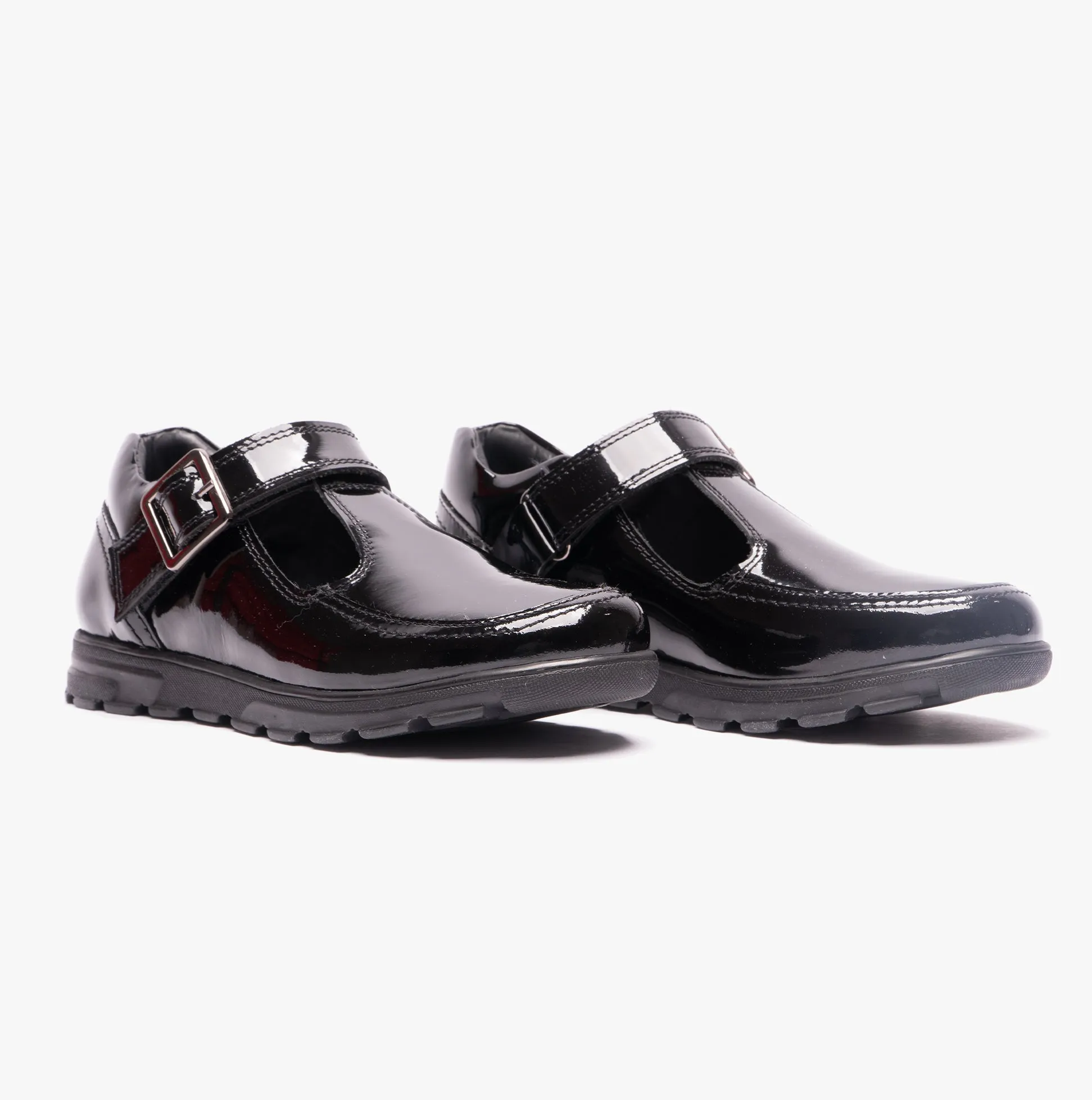 G716AP Girls Patent T-Bar School Shoes Black Patent sold by Shuperb product image thumbnail 2