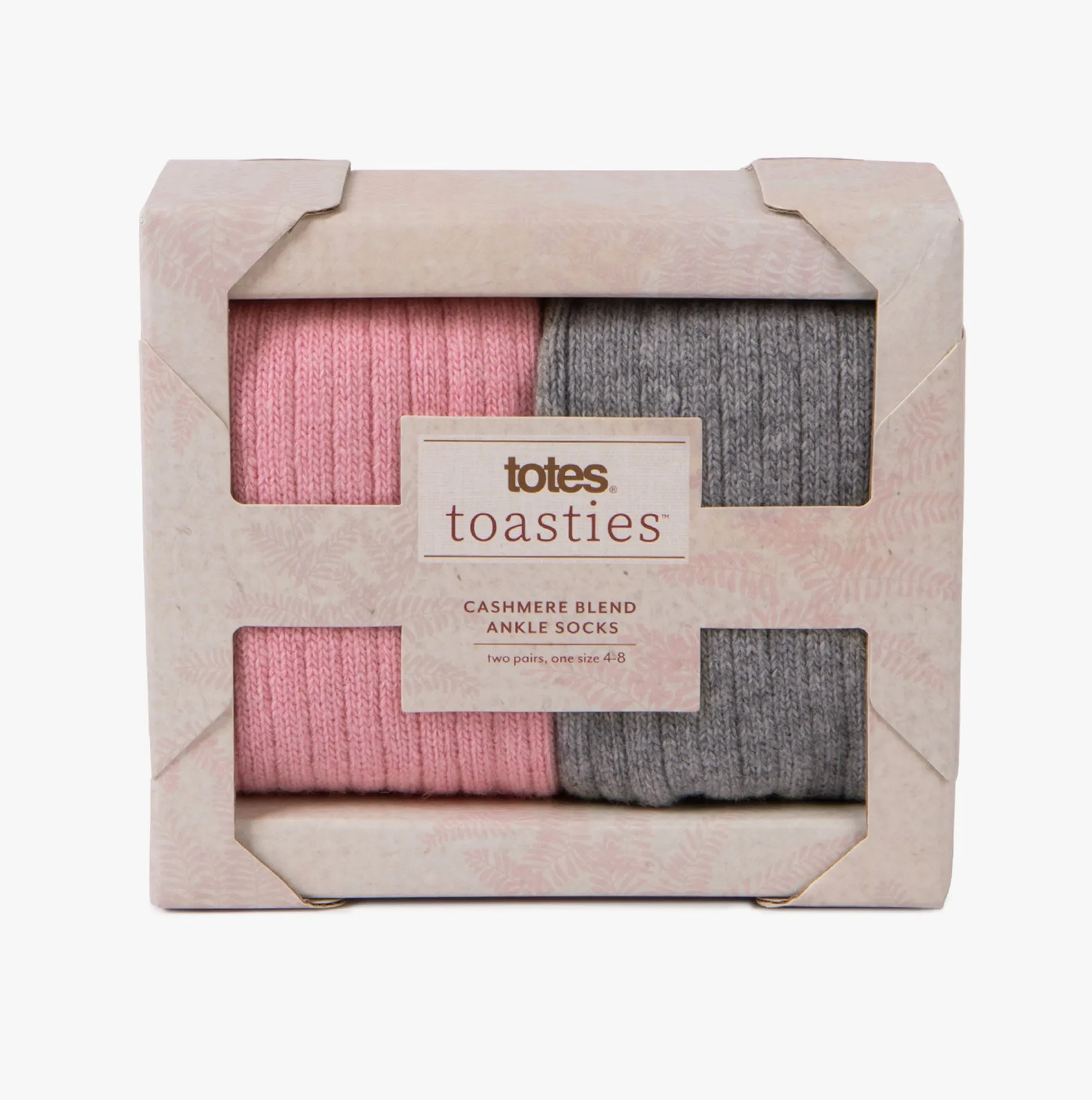 Cashmere Blend Womens Socks Pink / Grey sold by Shuperb product image thumbnail 2