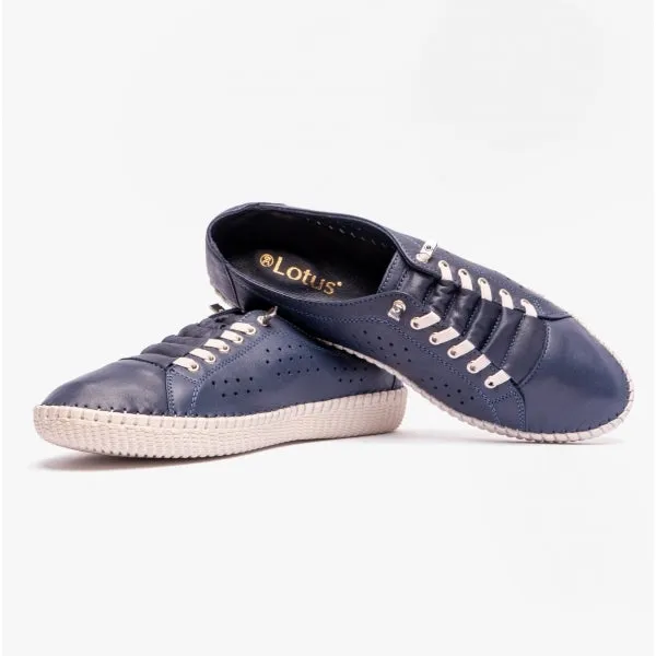 Lotus KAMARI Womens Leather Trainers Navy sold by Shuperb product image thumbnail 4