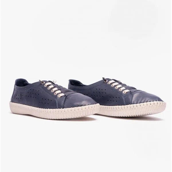 Lotus KAMARI Womens Leather Trainers Navy sold by Shuperb product image thumbnail 2