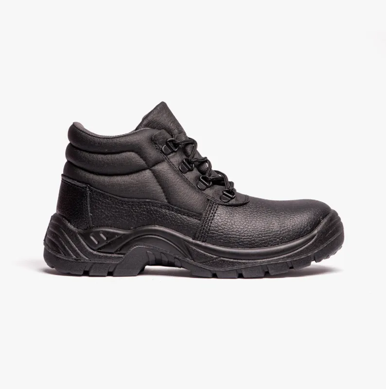 Grafters M9535PA Unisex Leather Chukka Safety Boots Black sold by Shuperb