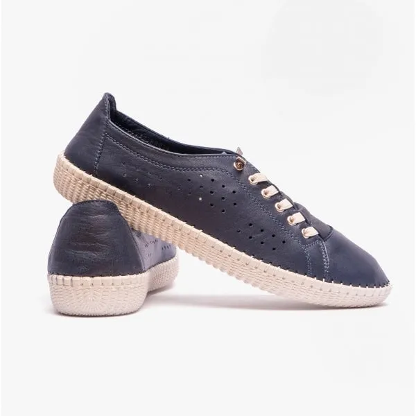 Lotus KAMARI Womens Leather Trainers Navy sold by Shuperb product image thumbnail 5