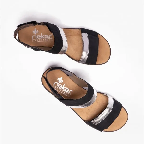 V36B9-14 Ladies Strappy Sandals Blue Multi sold by Shuperb product image thumbnail 4