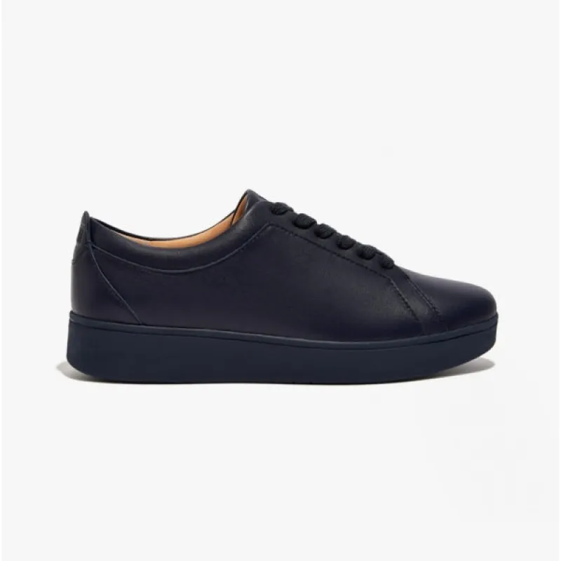 RALLY Ladies Leather Trainers All Midnight Navy sold by Shuperb