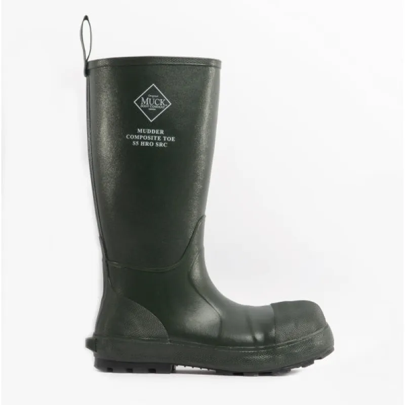 Muck Boots MUDDER TALL SAFETY Mens Rubber Wellington Boots Moss sold by Shuperb