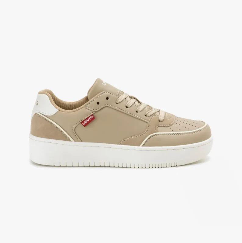 Levi's PAIGE Womens Trainers Beige sold by Shuperb