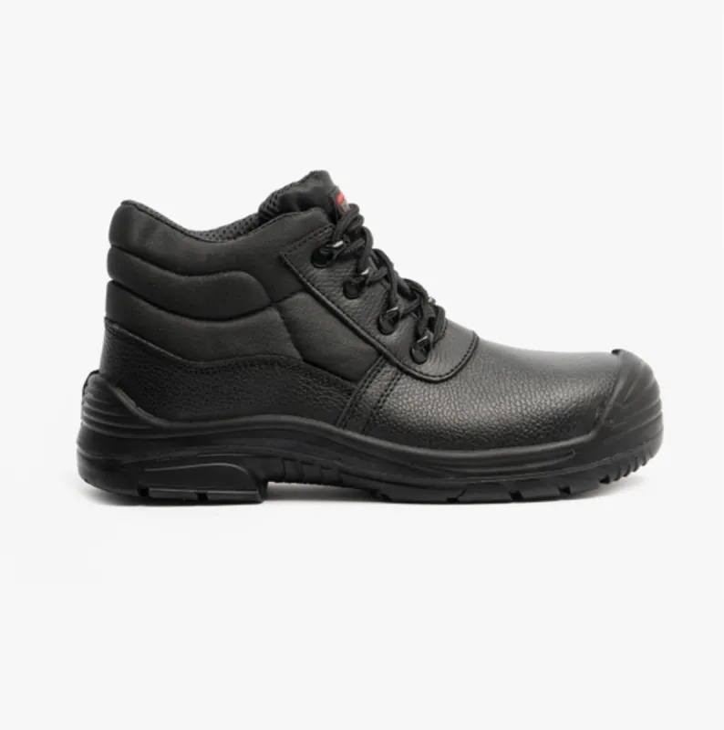 Grafters M9548A Mens Leather Super Wide Chukka Safety Boots Black sold by Shuperb