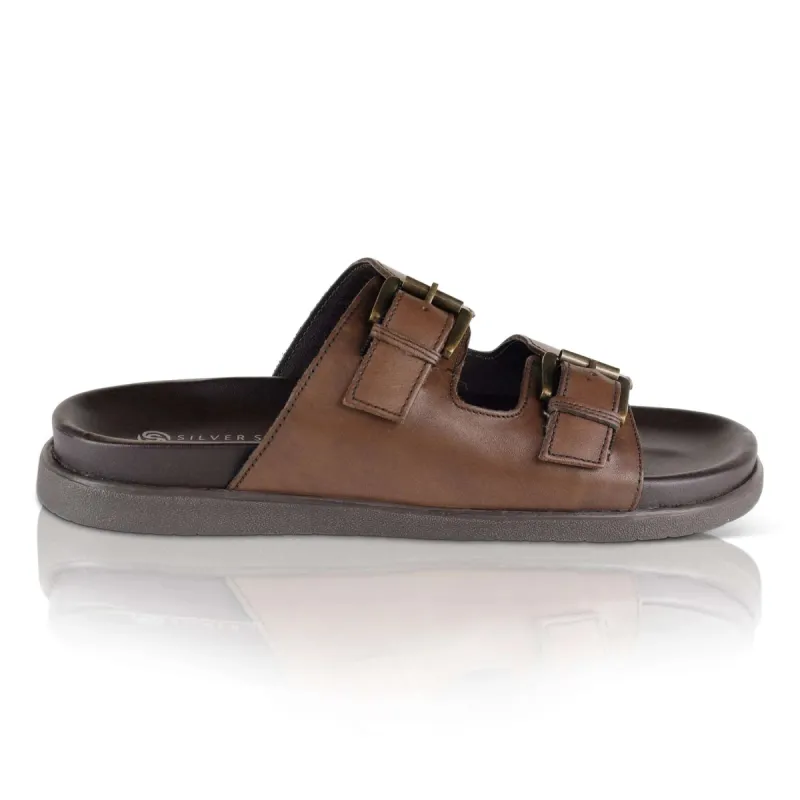 Silver Street London SAN ANTONIO Mens Sandals Brown sold by Shuperb