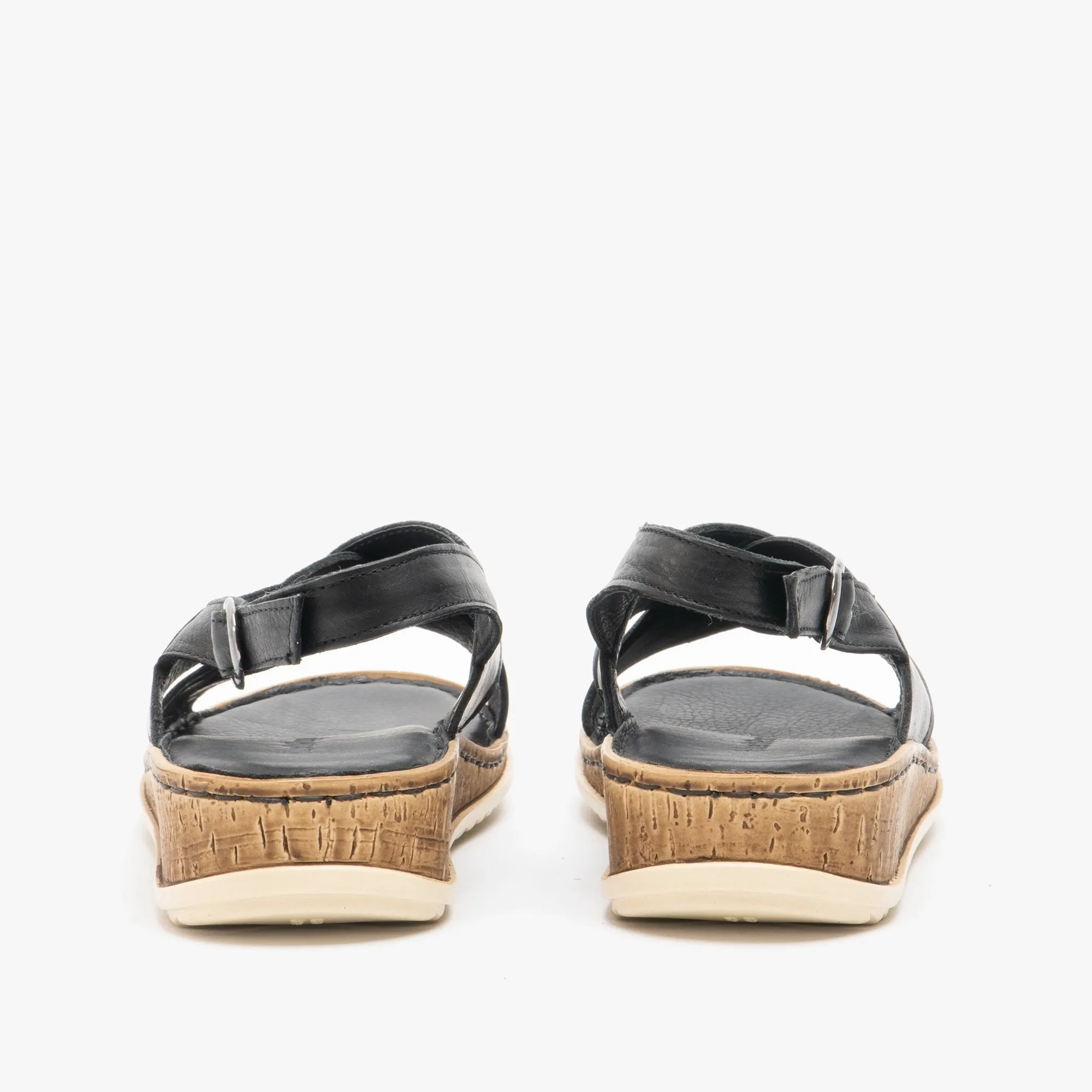 Hush Puppies ELENA Womens Leather Sandals Black sold by Shuperb product image thumbnail 5