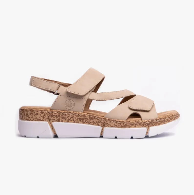 Rieker V2366-60 Womens Sandals Beige sold by Shuperb
