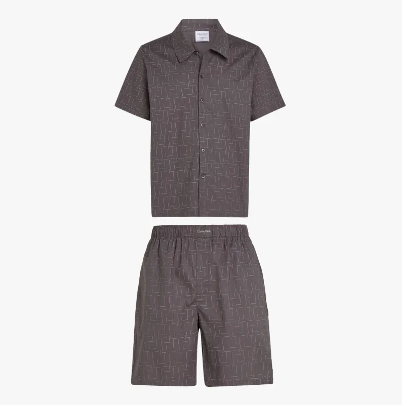 Calvin Klein Shorts Pyjama Set Mens Pure Grey made by Calvin Klein