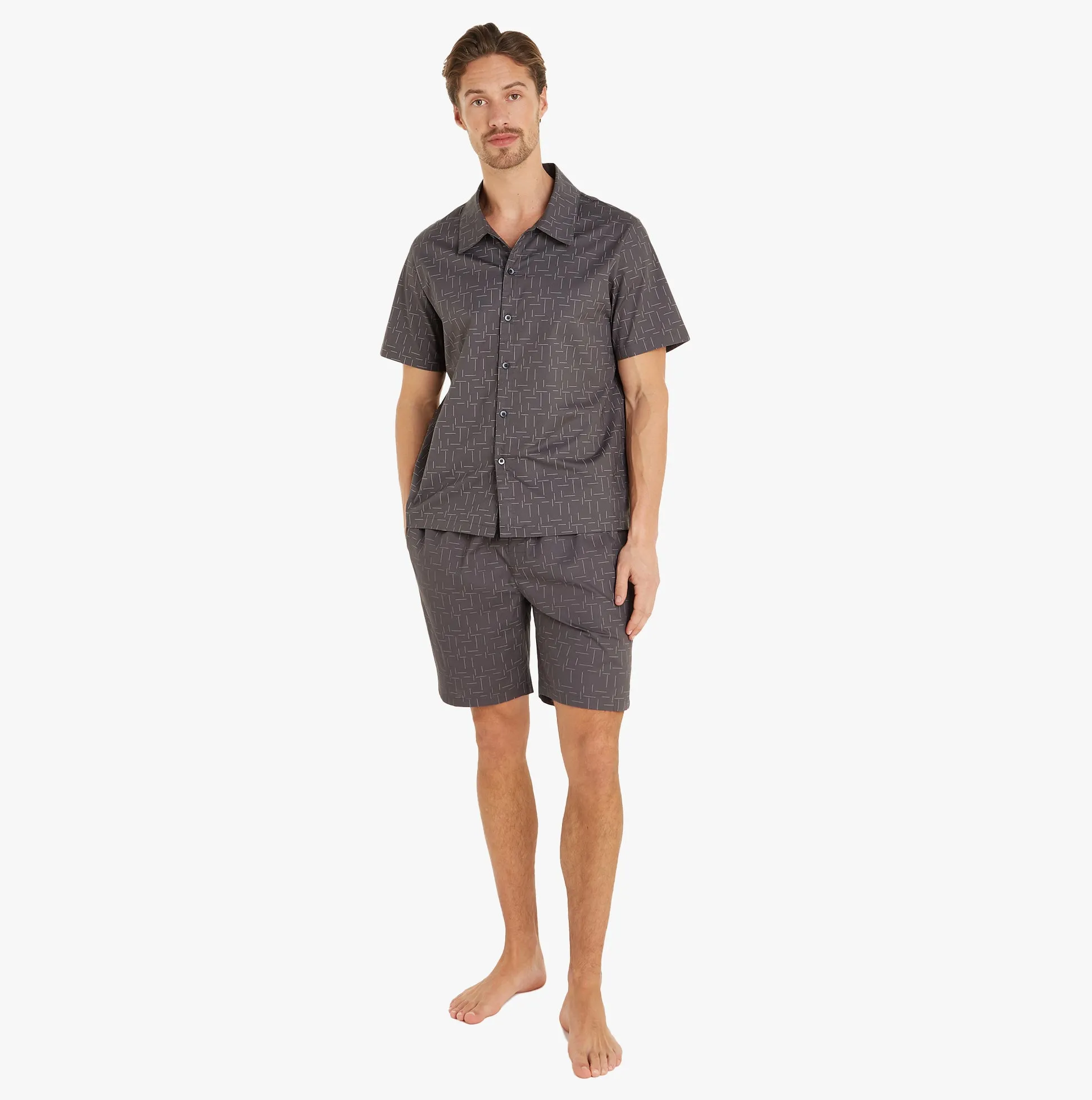 Calvin Klein Shorts Pyjama Set Mens Pure Grey sold by Shuperb product image thumbnail 3