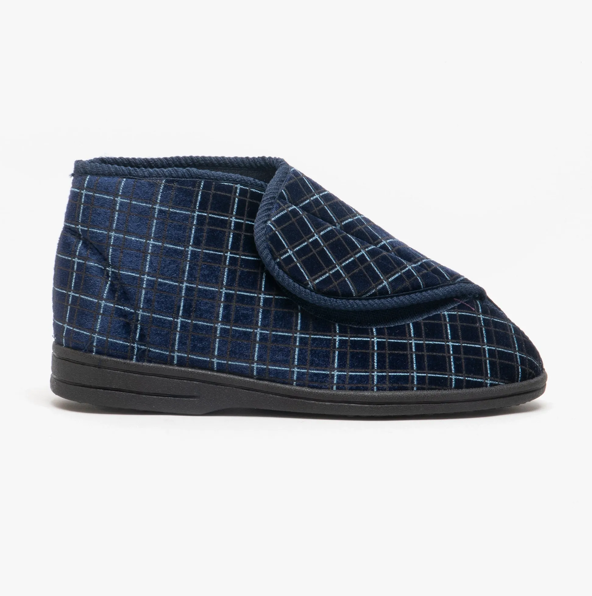 Zedzzz BERTIE Mens Boot Slippers Navy sold by Shuperb