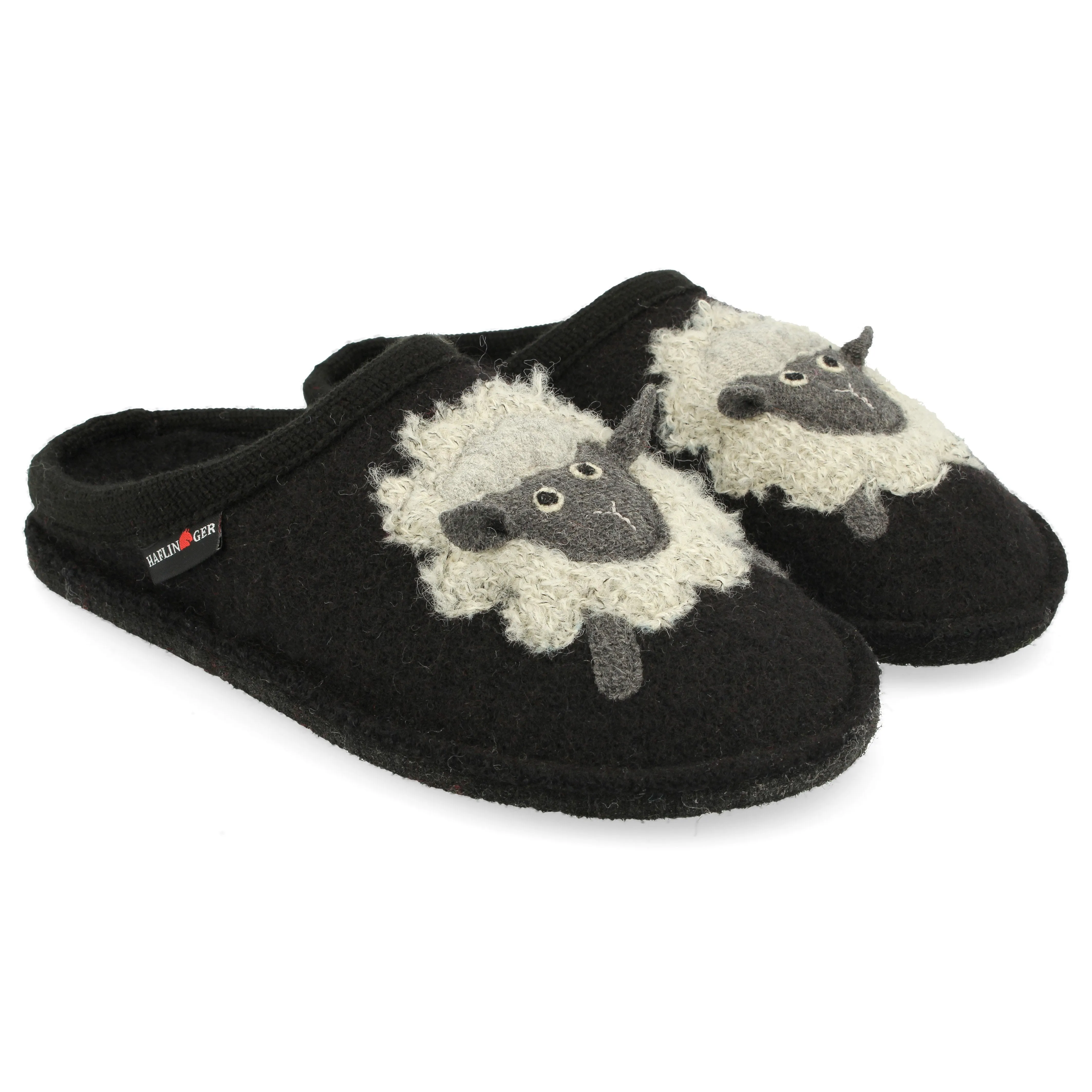Haflinger LAMBY Womens Slippers Black sold by Shuperb