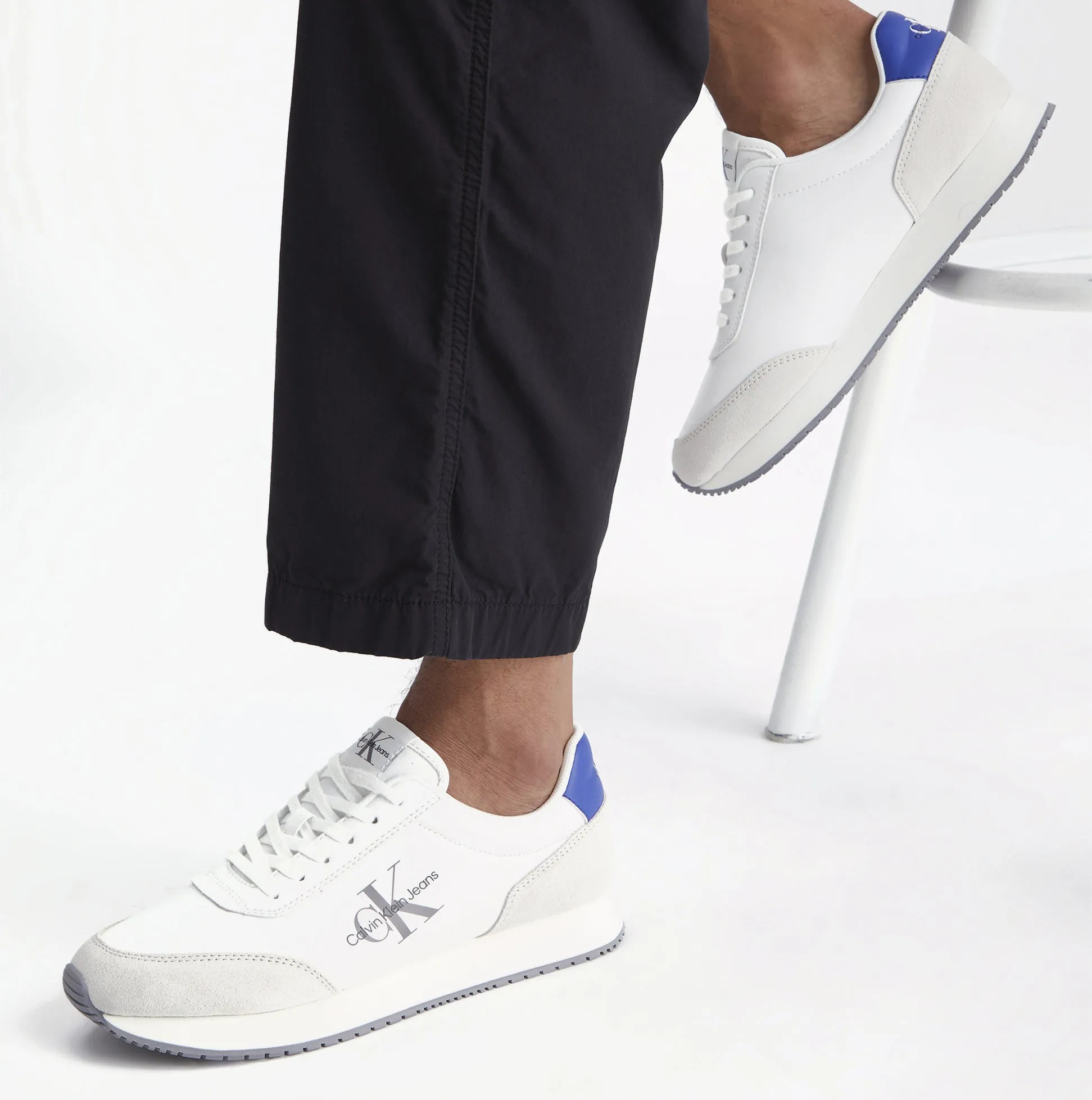 Calvin Klein CLASSIC CUPSOLE Mens Trainers Bright White/Sapphire Blue sold by Shuperb product image thumbnail 2