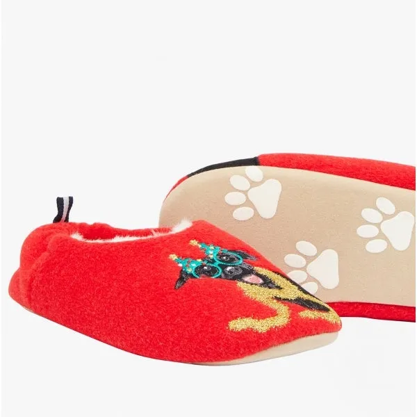 Joules SLIPPET Girls Textile Mule Slippers Christmas Dog sold by Shuperb product image thumbnail 3
