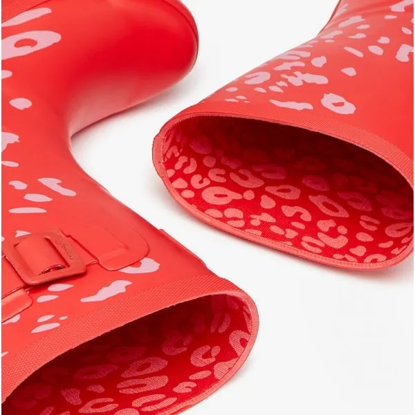 MOLLY WELLY Ladies Rubber Mid-Height Wellies Red Leopard sold by Shuperb product image thumbnail 4