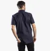 CAT BUTTON UP Mens Cotton Twill Short Sleeve Shirt Navy sold by Shuperb