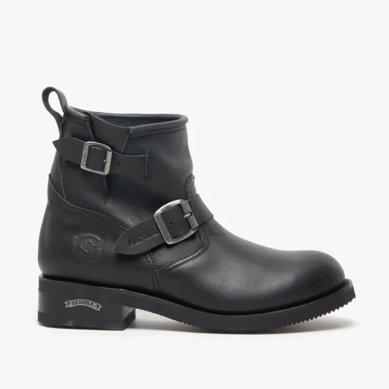 2976 Mens Leather Biker Boots Black sold by Shuperb