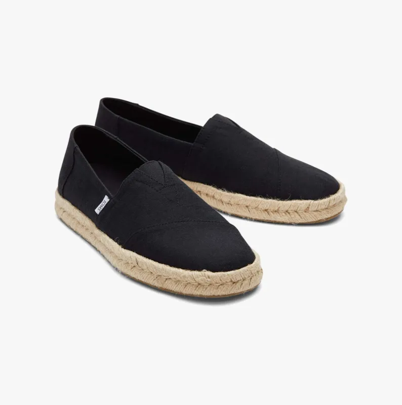 TOMS ALPARGATA ROPE Mens Espadrilles Black sold by Shuperb