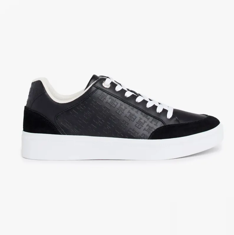 Tommy Hilfiger COURT SNEAKER Womens Sneakers Black sold by Shuperb