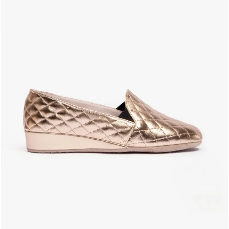 Chaleur CAMILA Womens Full Slippers Gold sold by Shuperb