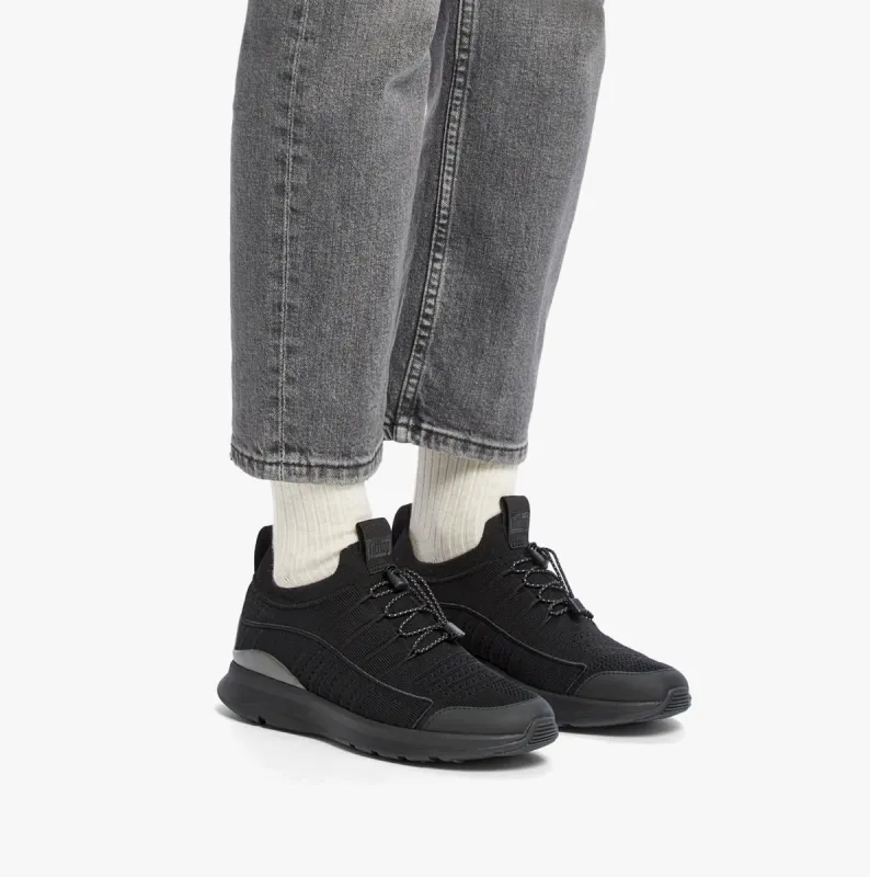 VITAMIN FF METAL-POP KNIT Ladies Trainers Black/Silver sold by Shuperb