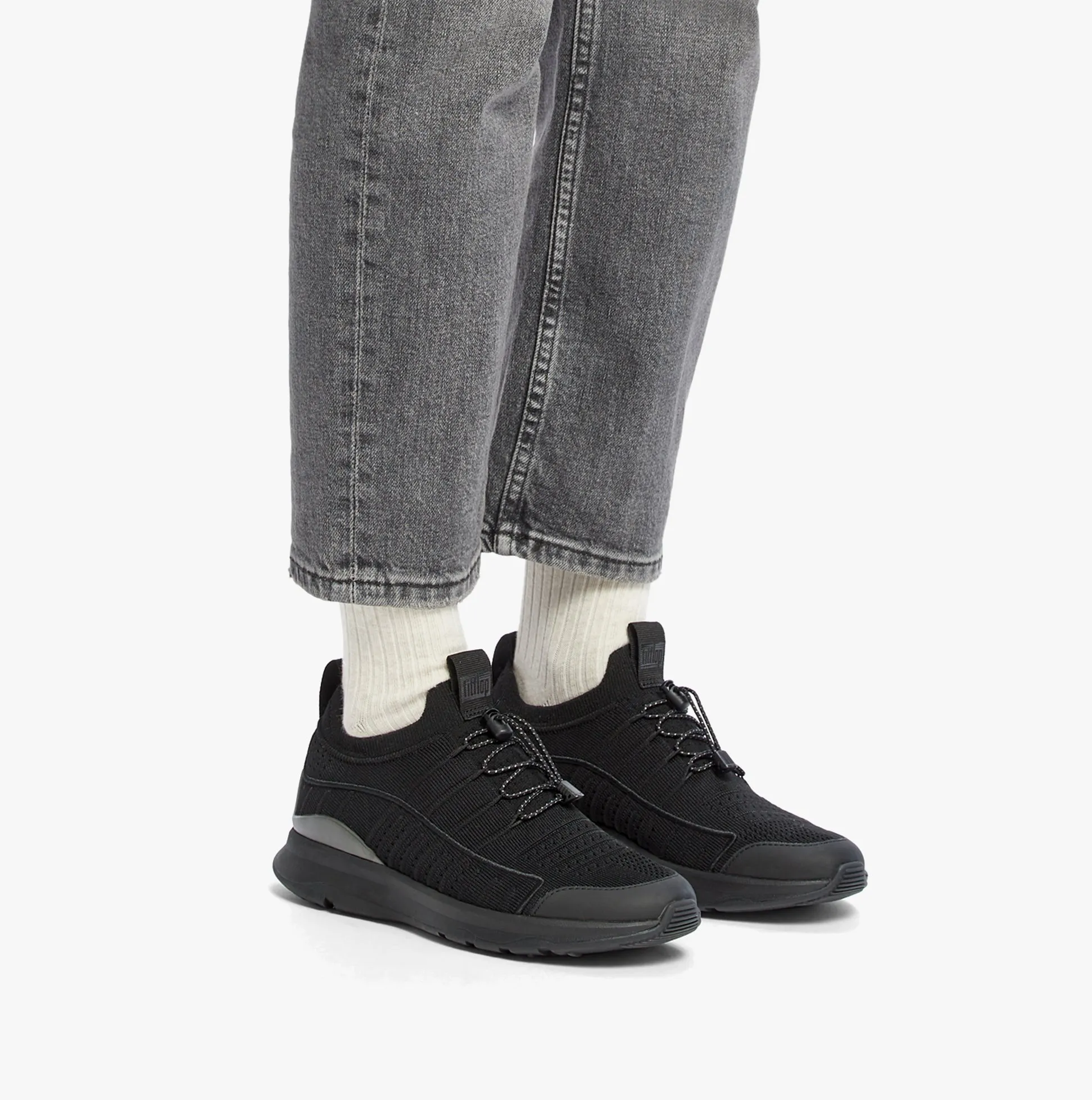 VITAMIN FF METAL-POP KNIT Ladies Trainers Black/Silver sold by Shuperb