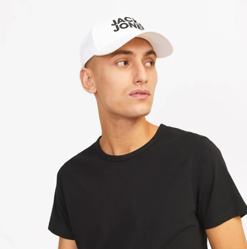 Jack & Jones GALL Mens Baseball Cap White sold by Shuperb