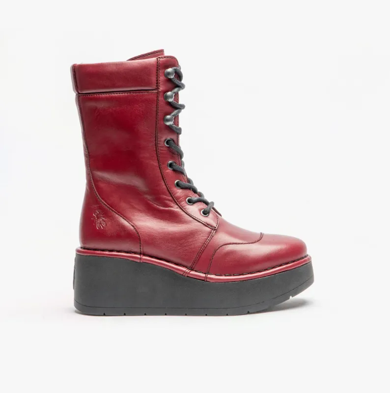 HITT258FLY Womens Boots Wine sold by Shuperb